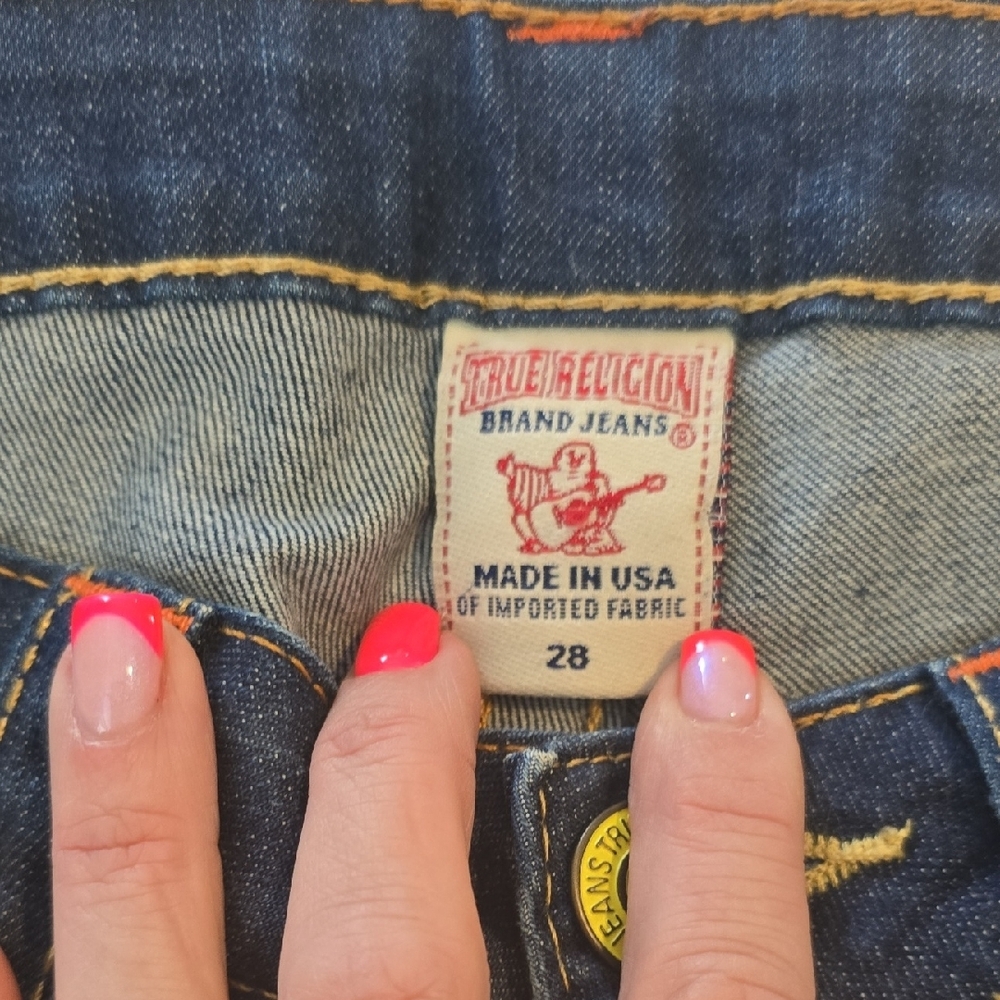 True Religion High Rise Blue Jeans Classic Style - Picture 4 of 10